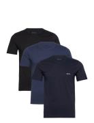 Tshirtrn 3P Classic Tops T-shirts Short-sleeved Navy BOSS