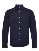 D1. Reg Ut Herringb Shirt Tops Shirts Casual Navy GANT