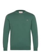 Classic Cotton C-Neck Tops Knitwear Round Necks Green GANT