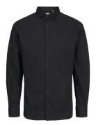 Jjeaxel Stretch Shirt Ls Noos Jnr Tops Shirts Long-sleeved Shirts Blac...