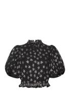 Dolli Top Tops Blouses Short-sleeved Black Fabienne Chapot