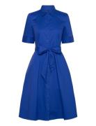 Cotton-Blend Shirtdress Designers Knee-length & Midi Blue Lauren Ralph...