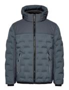 Hybrid Puffer Jacket Vuorillinen Takki Topattu Takki Blue Tom Tailor