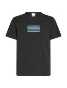 Gradient Logo T-Shirt Tops T-shirts Short-sleeved Black Calvin Klein