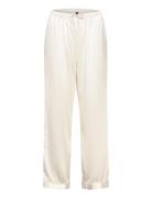 Satin Trousers Pyjamahousut Olohousut White Hunkemöller