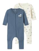 Nbmnightsuit 2P Zip Ff Jet Tractor Noos Pyjama Sie Jumpsuit Haalari Na...