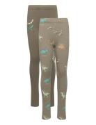 Leggings 2 Pack Dinos Bottoms Leggings Green Lindex