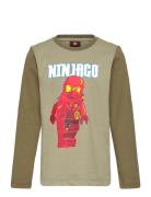 Lwtano 615 - T-Shirt L/S Tops T-shirts Long-sleeved T-shirts Green LEG...