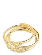 Sloan Recycled Rings 3-In-1 Set Sormus Korut Gold Pilgrim