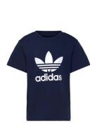 Trefoil Tee Tops T-shirts Short-sleeved Navy Adidas Originals