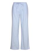 Flannel Pyjamas Trousers Pyjamahousut Olohousut Blue Gina Tricot