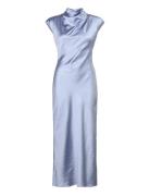 Auria Satin Maxi Dress Maksimekko Juhlamekko Blue Bardot