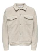 Onsdeacon Rlx Sherpa Overshirt Sweat Vd Tops Overshirts Cream ONLY & S...