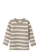 Nmmthoke Ls Top Box Tops T-shirts Long-sleeved T-shirts Beige Name It