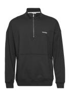 L/S Quarter Zip Tops Sweat-shirts & Hoodies Sweat-shirts Black Calvin ...