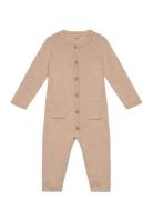 Jumpsuit - Knitted Jumpsuit Haalari Beige CeLaVi