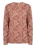 Sc-Felicity Aop Tops Blouses Long-sleeved Pink Soyaconcept