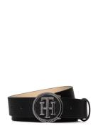 Th Round Buckle Belt 3.0 Vyö Black Tommy Hilfiger