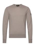 Kerrigan Crewneck Jumper Dark Ink Tops Knitwear Round Necks Beige Bels...