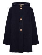 Coat Hood Wool W. Lining Ohut Takki Kuoritakki Black Huttelihut