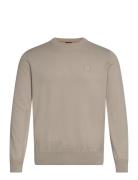 Kanovano_S Tops Knitwear Round Necks Beige BOSS