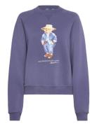 Polo Bear Over Fleece Crewneck Tops Knitwear Jumpers Purple Polo Ralph...