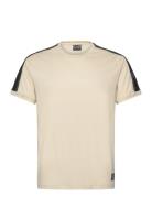 T-Shirt Tops T-shirts Short-sleeved Cream EA7