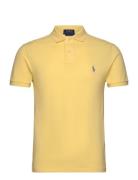 Slim Fit Mesh Polo Shirt Tops Polos Short-sleeved Yellow Polo Ralph La...