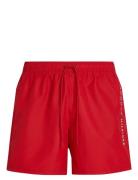 Medium Drawstring Uimashortsit Red Tommy Hilfiger