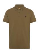 Millers River Pique Short Sleeve Polo Dark Olive Tops Polos Short-slee...