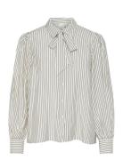 Yaspil Ls Bow Shirt S. Noos Tops Shirts Long-sleeved White YAS