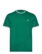 Twin Tipped T-Shirt Designers T-shirts Short-sleeved Green Fred Perry