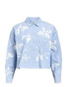 Objaiko Re L/S Short Shirt 137 Tops Shirts Long-sleeved Blue Object