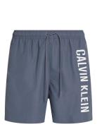 Medium Drawstring Uimashortsit Grey Calvin Klein