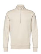 Perkins-Neck Sweater With Zip Tops Sweat-shirts & Hoodies Sweat-shirts...