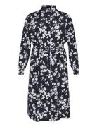 Kcalicia Shirt Dress Polvipituinen Mekko Navy Kaffe Curve