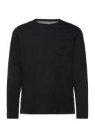 Basic T-Shirt Tops T-shirts Long-sleeved T-shirts Black Mango