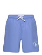 Medium Drawstring Uimashortsit Blue Calvin Klein