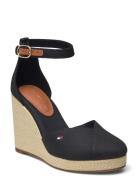 Flag High Wedge Espad Closed Toe Kiilakorkokengät Black Tommy Hilfiger