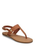 Leather Thong Sandal Matalapohjaiset Sandaalit Brown Tommy Hilfiger