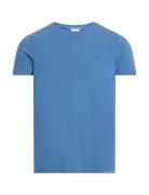 Stretch Slim Fit T-Shirt Tops T-shirts Short-sleeved Blue Calvin Klein