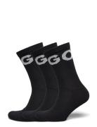 3P Qs Iconic Cc Underwear Socks Regular Socks Black HUGO