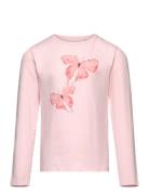 T-Shirt Ls Tops T-shirts Long-sleeved T-shirts Pink Minymo