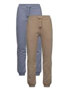 Pants Sweat 2-Pack Bottoms Sweatpants Blue Minymo