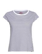 Organic Favorite Stripe Teasy Tops T-shirts & Tops Short-sleeved Blue ...