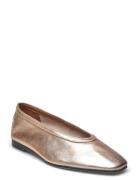 Soft Metal Lthr Ballerina No Bow Ballerinat Gold Tommy Hilfiger