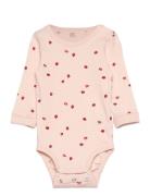 Body Ladybug Aop Bodies Long-sleeved Pink Lindex