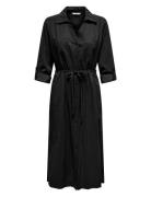 Onlaris Life Ls Belt Shirt Dress Cc Wvn Polvipituinen Mekko Black ONLY