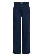 Mmsoey Beaumont Pant Bottoms Trousers Wide Leg Navy MOS MOSH