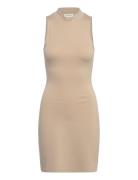Logo Milano Dress Lyhyt Mekko Beige Calvin Klein Jeans